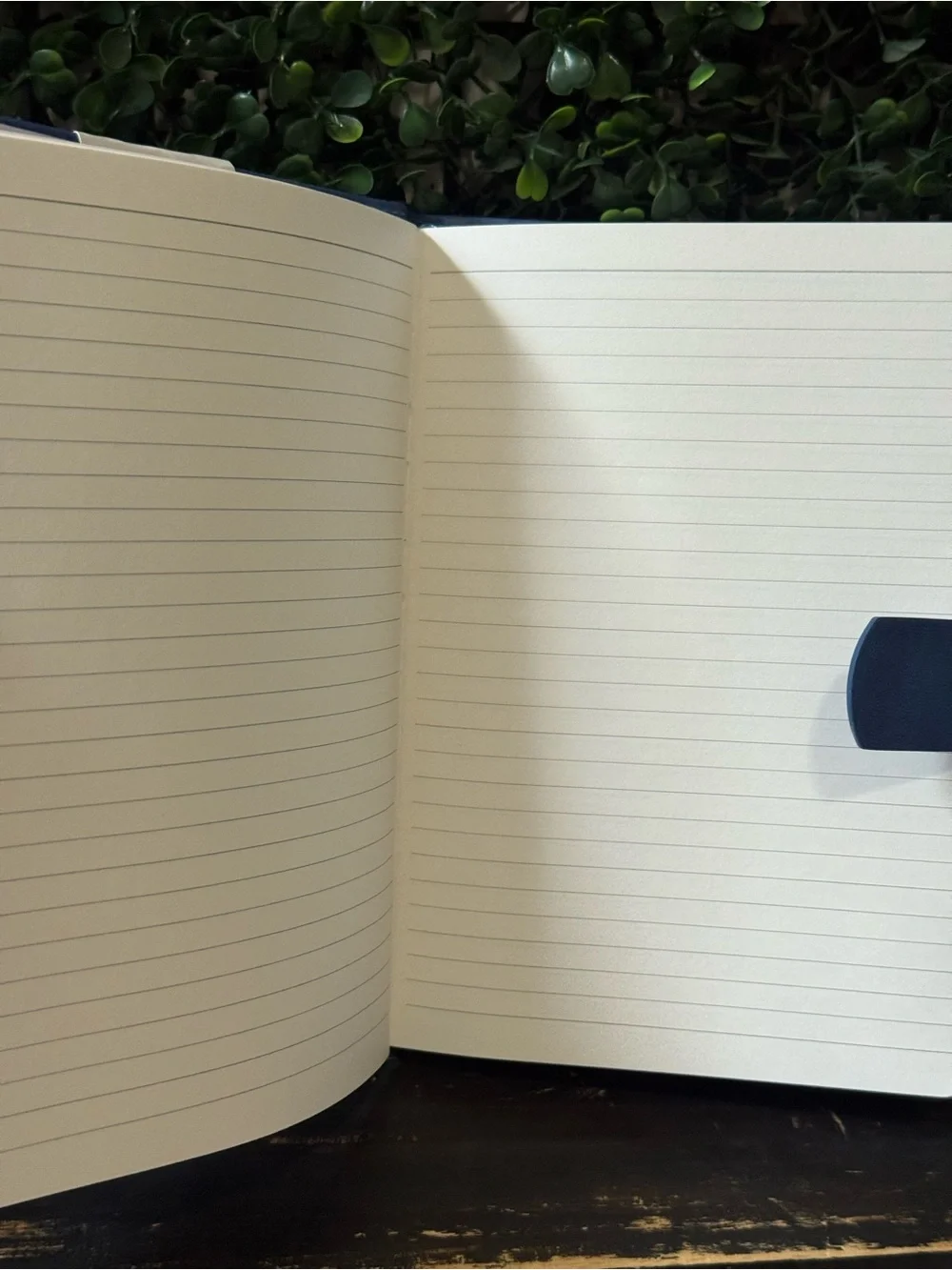 Deluxe Journal/Diary Notebook Blue Faux Leather w/ Closure